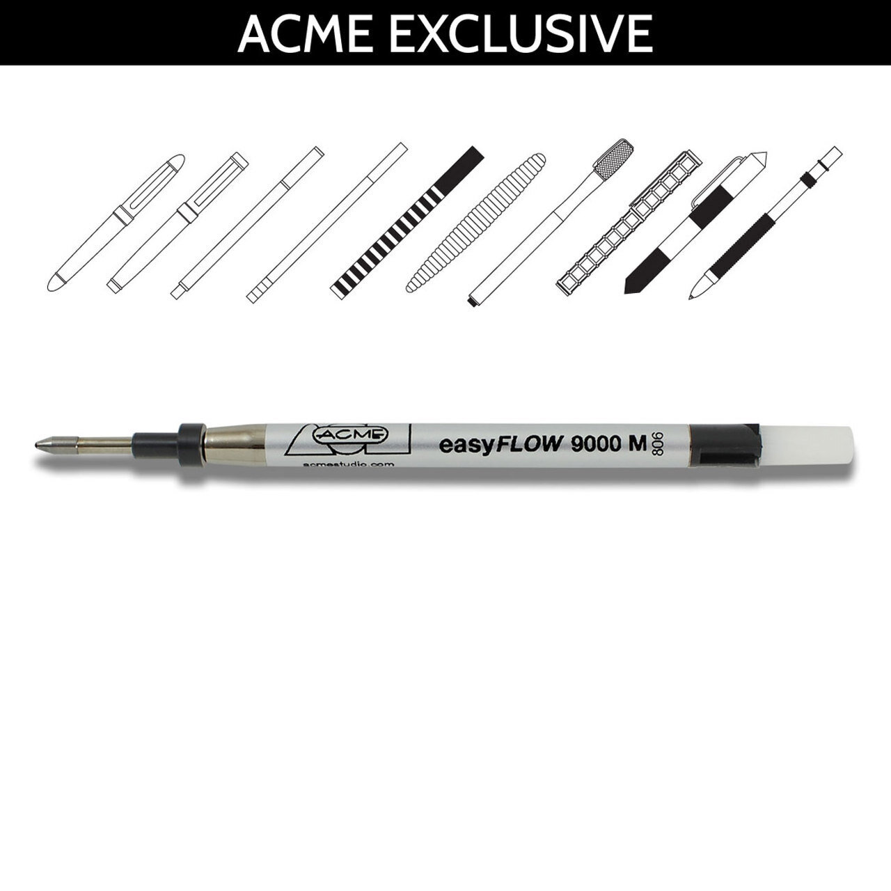 Acme Easy Flow 9000 Black with Parts Refill Medium