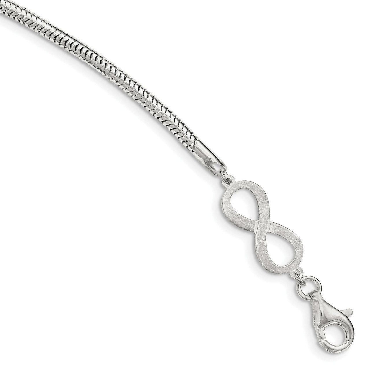 Infinity Symbol Bracelet Sterling Silver QG3814-7.5, MPN: QG3814-7.5, 191101472794