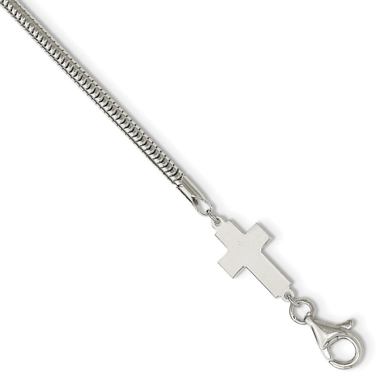 Cross Bracelet Sterling Silver QG3916-7.5