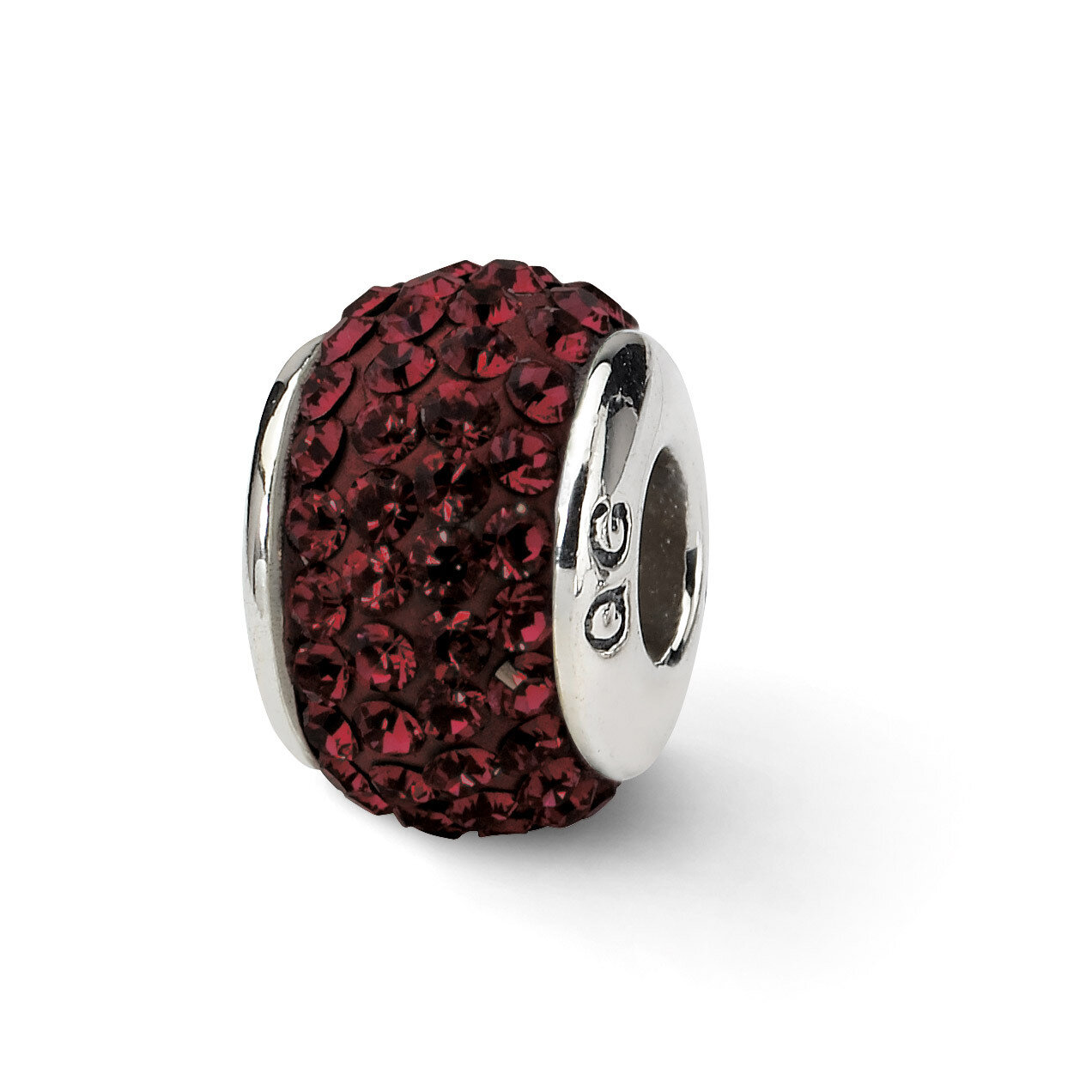 Crimson Full Swarovski Crystal Bead Sterling Silver QRS1992, MPN: QRS1992, 883957514932