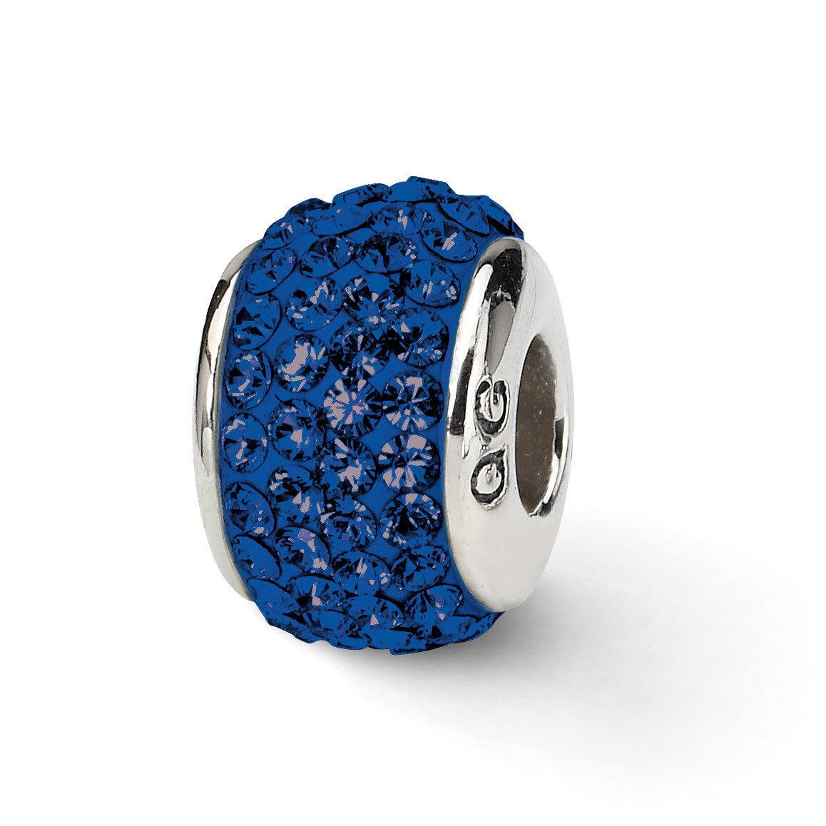 Dark Blue Navy Full Swarovski Crystal Bead Sterling Silver QRS2000, MPN: QRS2000, 883957514895