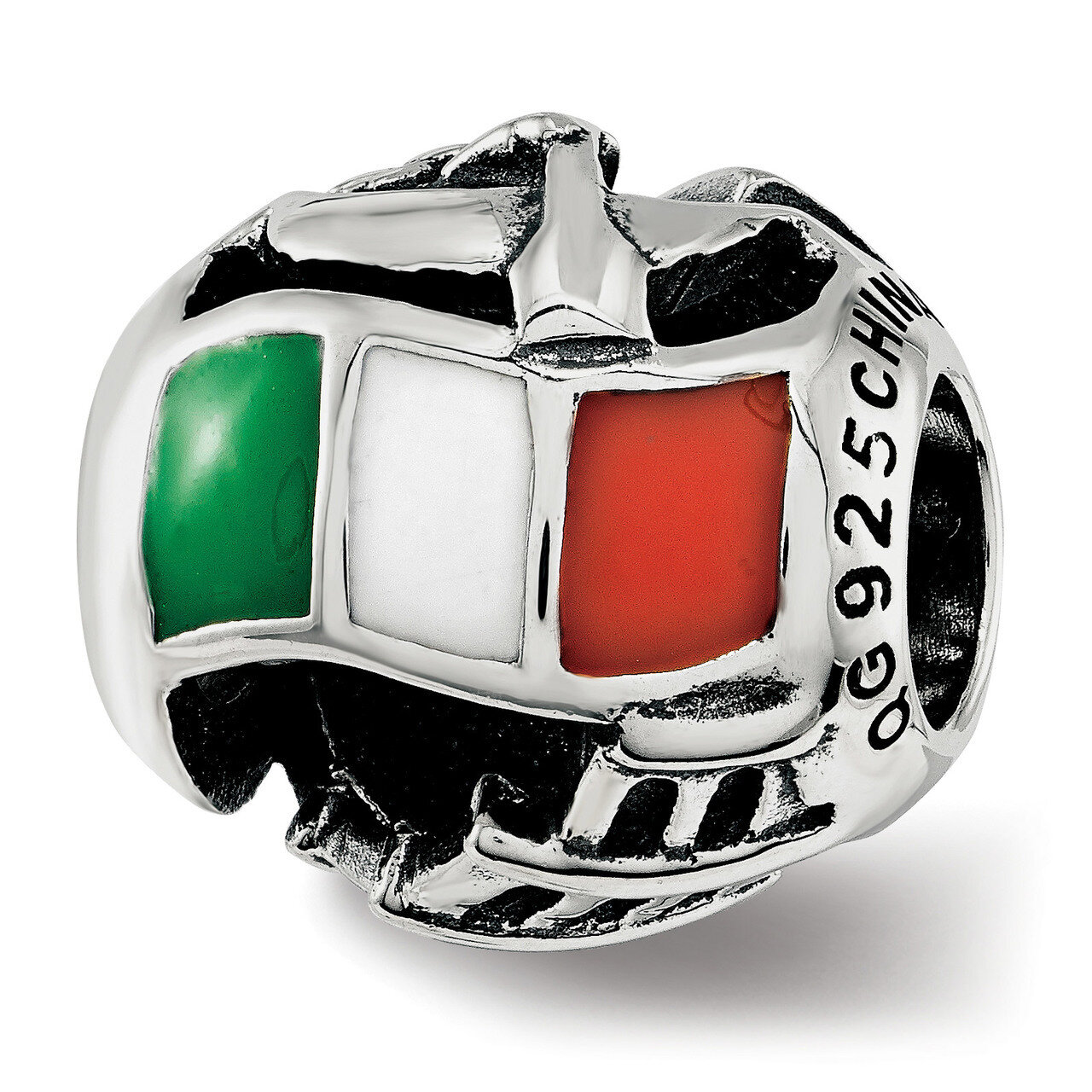 Enameled Italy Theme Bead Sterling Silver QRS3747
