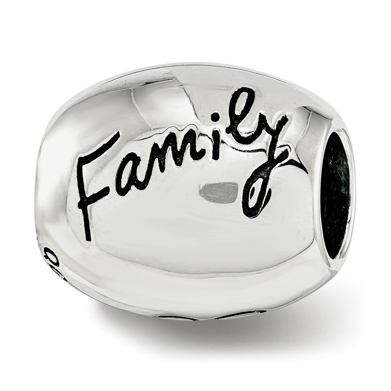 Antiqued We Are Family Flower Bead Sterling Silver QRS3757, MPN: QRS3757, 191101789052