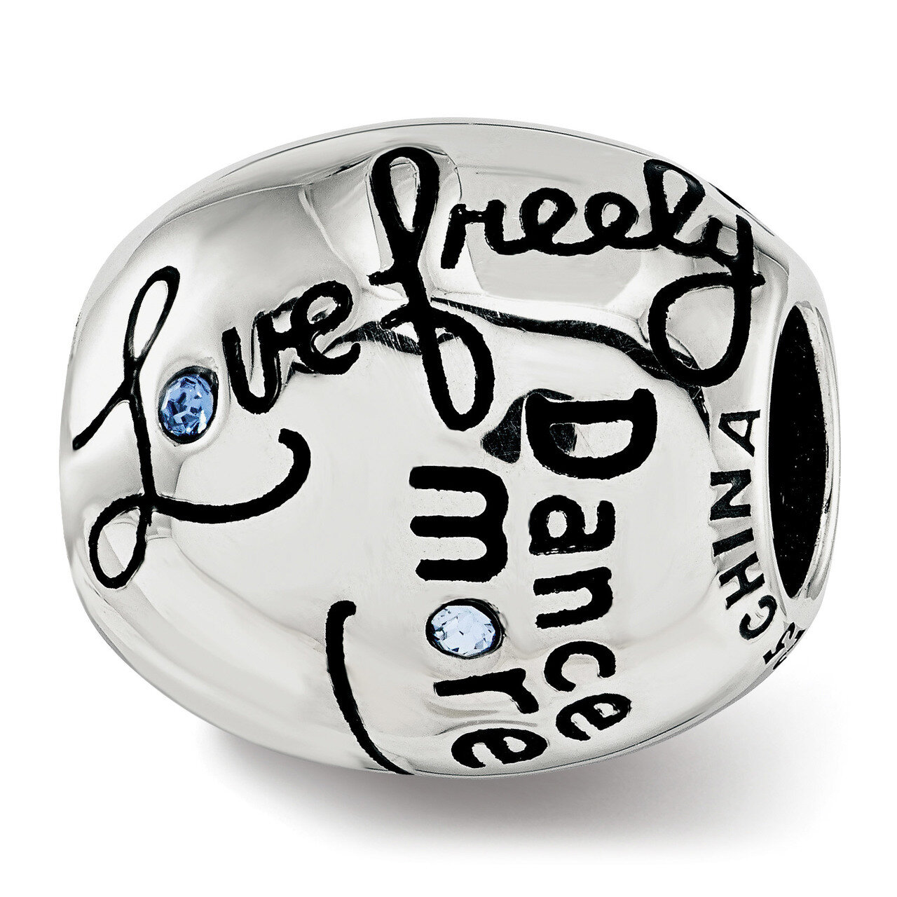 Swarovski Crystal Live Laugh Love Talking Bead Sterling Silver QRS3765, MPN: QRS3765, 191101789007
