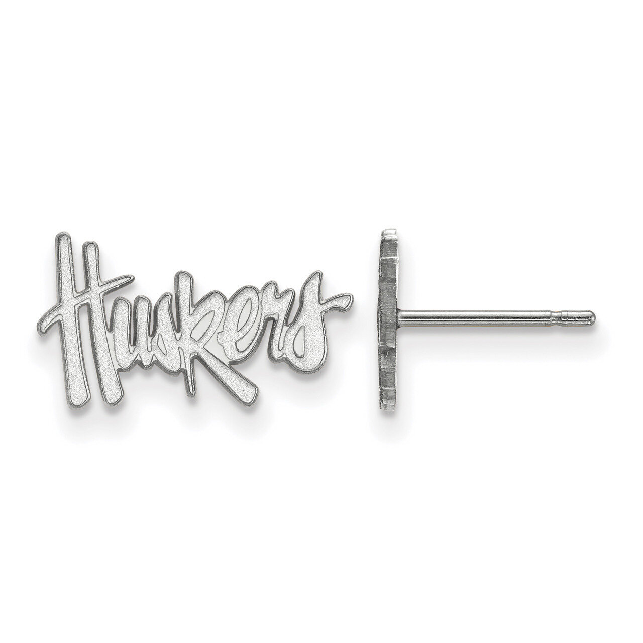 University of Nebraska x-Small Post Earrings 10k White Gold 1W007UNE, MPN: 1W007UNE, 191101096419