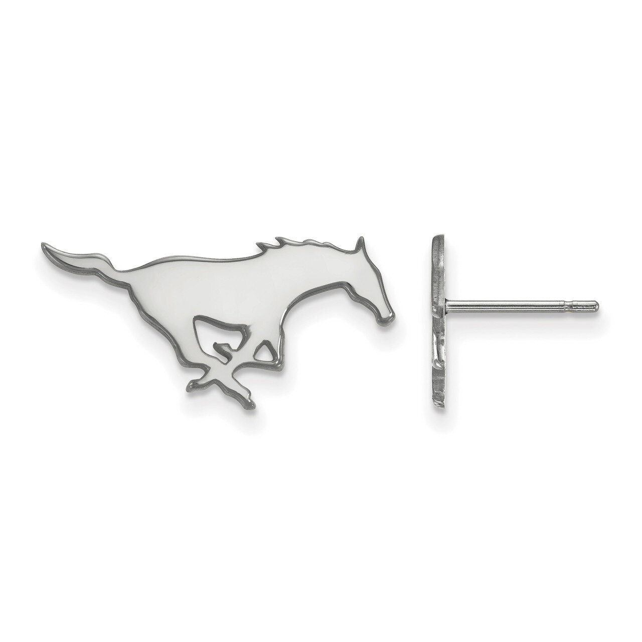 Southern Methodist University Small Post Earrings 10k White Gold 1W008SMU, MPN: 1W008SMU, 886774776…