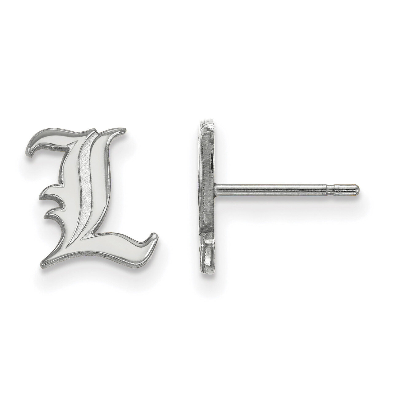 University of Louisville x-Small Post Earrings 10k White Gold 1W008UL, MPN: 1W008UL, 191101095931