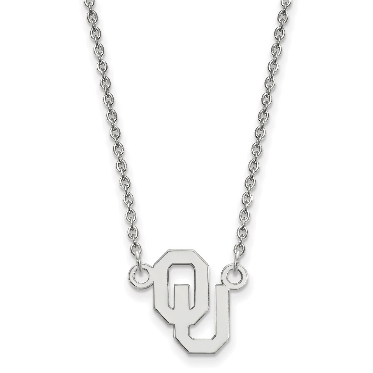 Oklahoma Small Pendant with Necklace 10k White Gold 1W015UOK-18, MPN: 1W015UOK-18, 886774780665