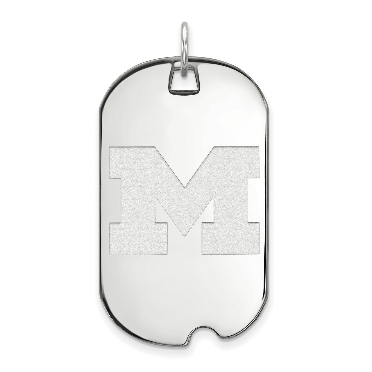 Michigan University of Large Dog Tag 10k White Gold 1W027UM, MPN: 1W027UM, 886774784960