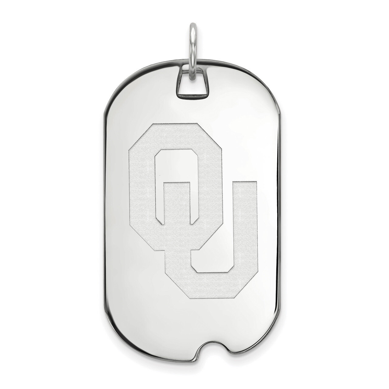 University of Oklahoma Large Dog Tag 10k White Gold 1W029UOK, MPN: 1W029UOK, 886774785509