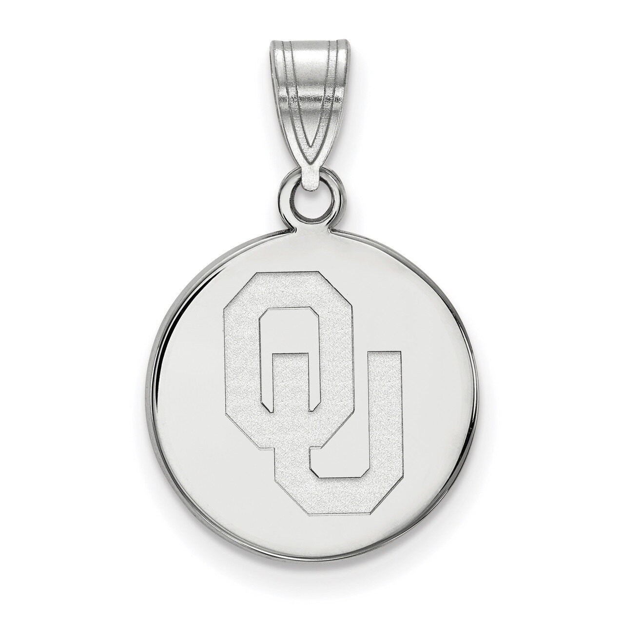 University of Oklahoma Medium Disc Pendant 10k White Gold 1W036UOK, MPN: 1W036UOK, 886774786346