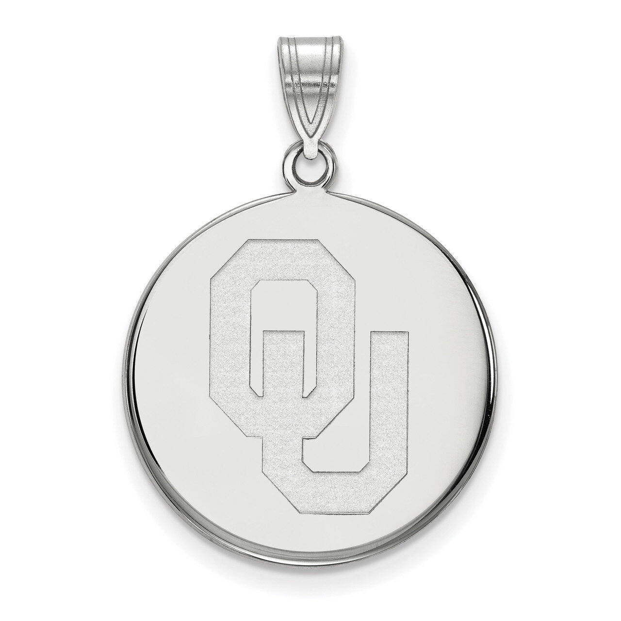 University of Oklahoma Large Disc Pendant 10k White Gold 1W038UOK, MPN: 1W038UOK, 886774786704