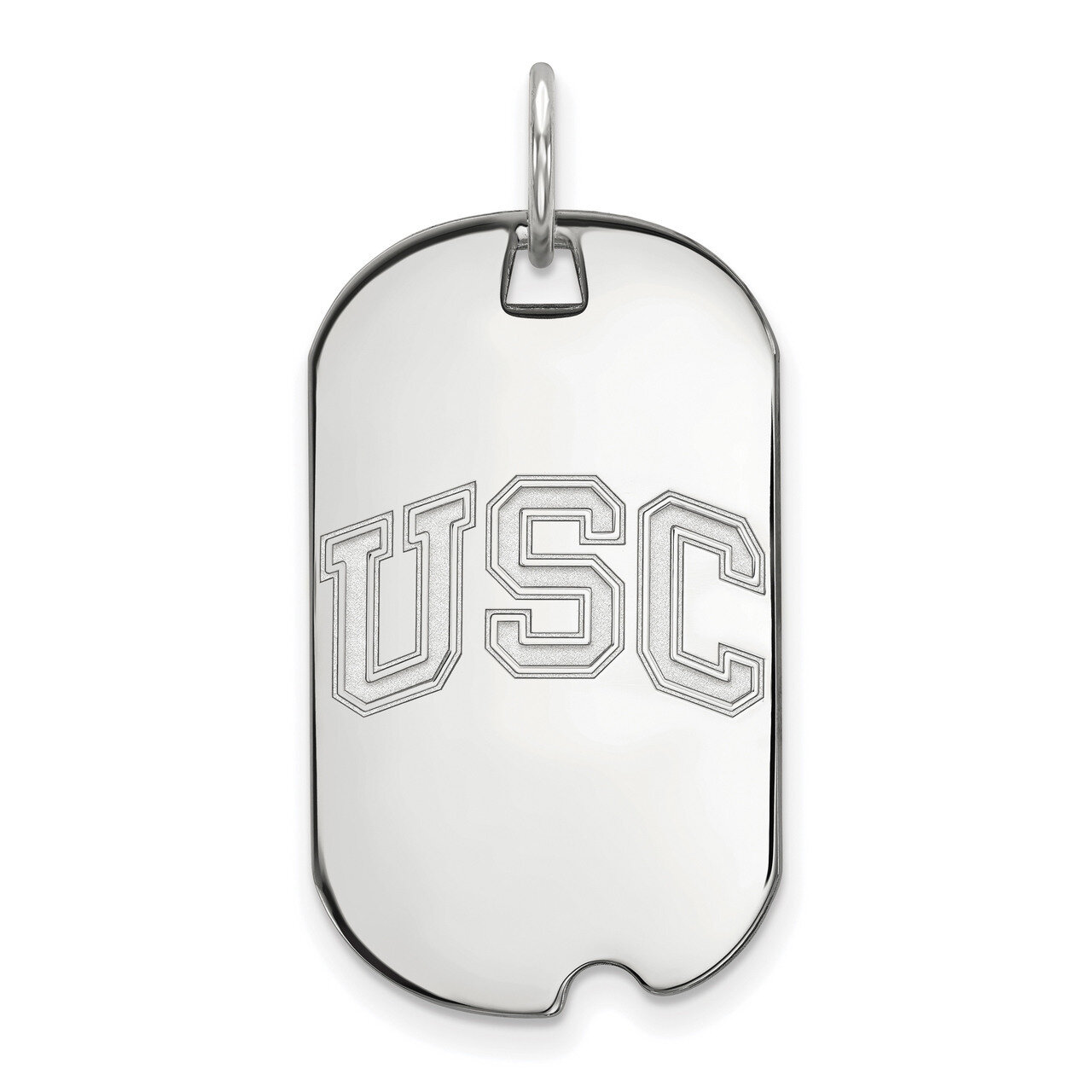 University of Southern California Small Dog Tag 10k White Gold 1W042USC, MPN: 1W042USC, 191101271038