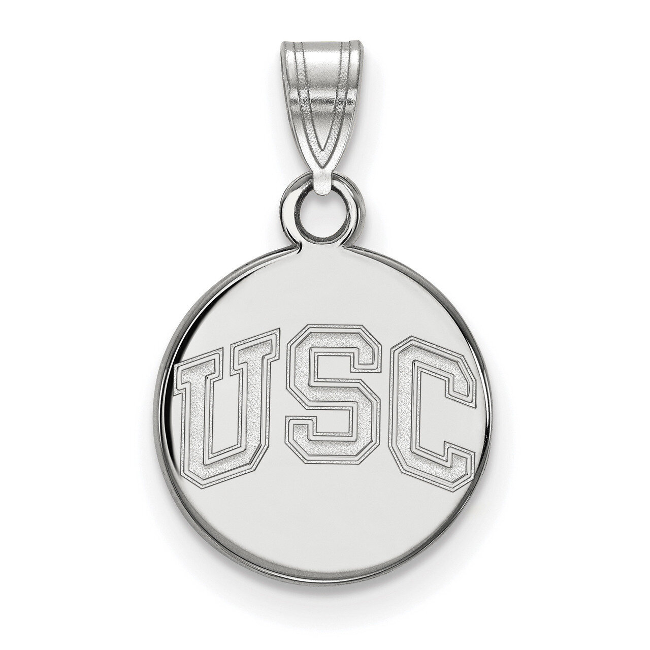 University of Southern California Small Disc Pendant 10k White Gold 1W046USC, MPN: 1W046USC, 191101…