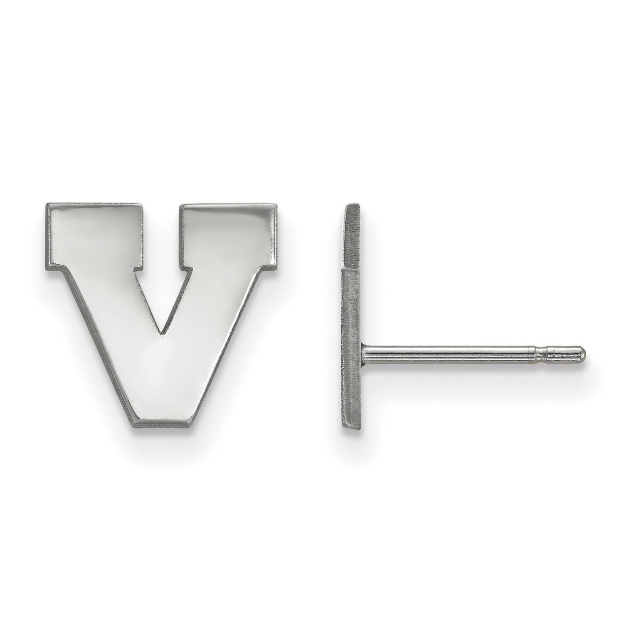 University of Virginia x-Small Post Earrings 10k White Gold 1W049UVA, MPN: 1W049UVA, 191101096921