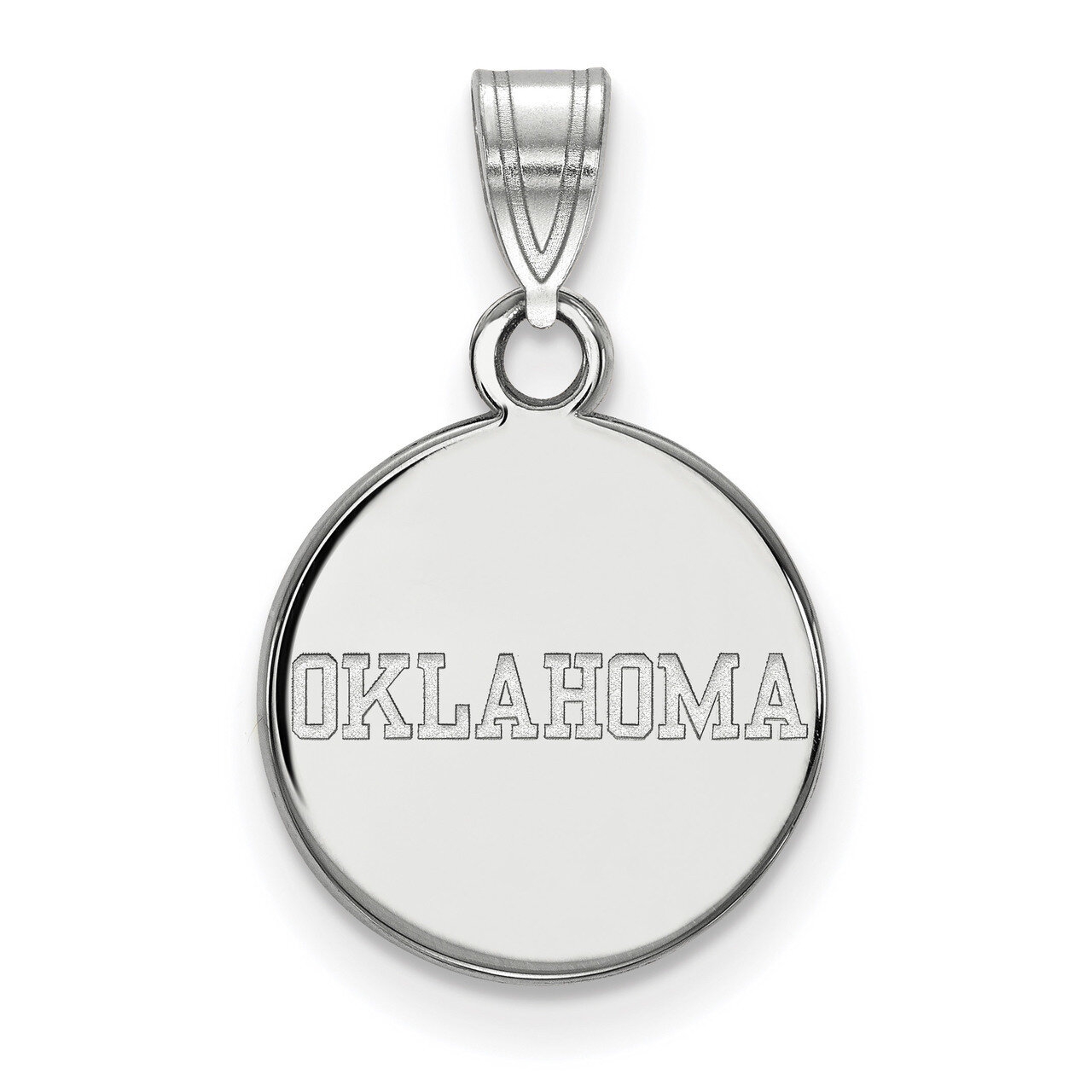 University of Oklahoma Small Disc Pendant 10k White Gold 1W051UOK, MPN: 1W051UOK, 886774790107