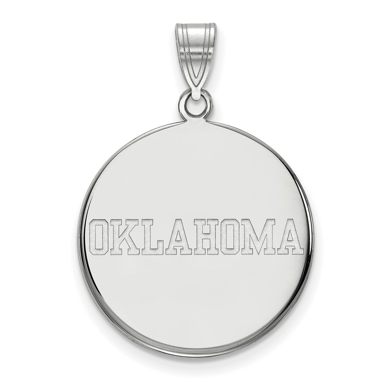University of Oklahoma Large Disc Pendant 10k White Gold 1W055UOK, MPN: 1W055UOK, 886774790640