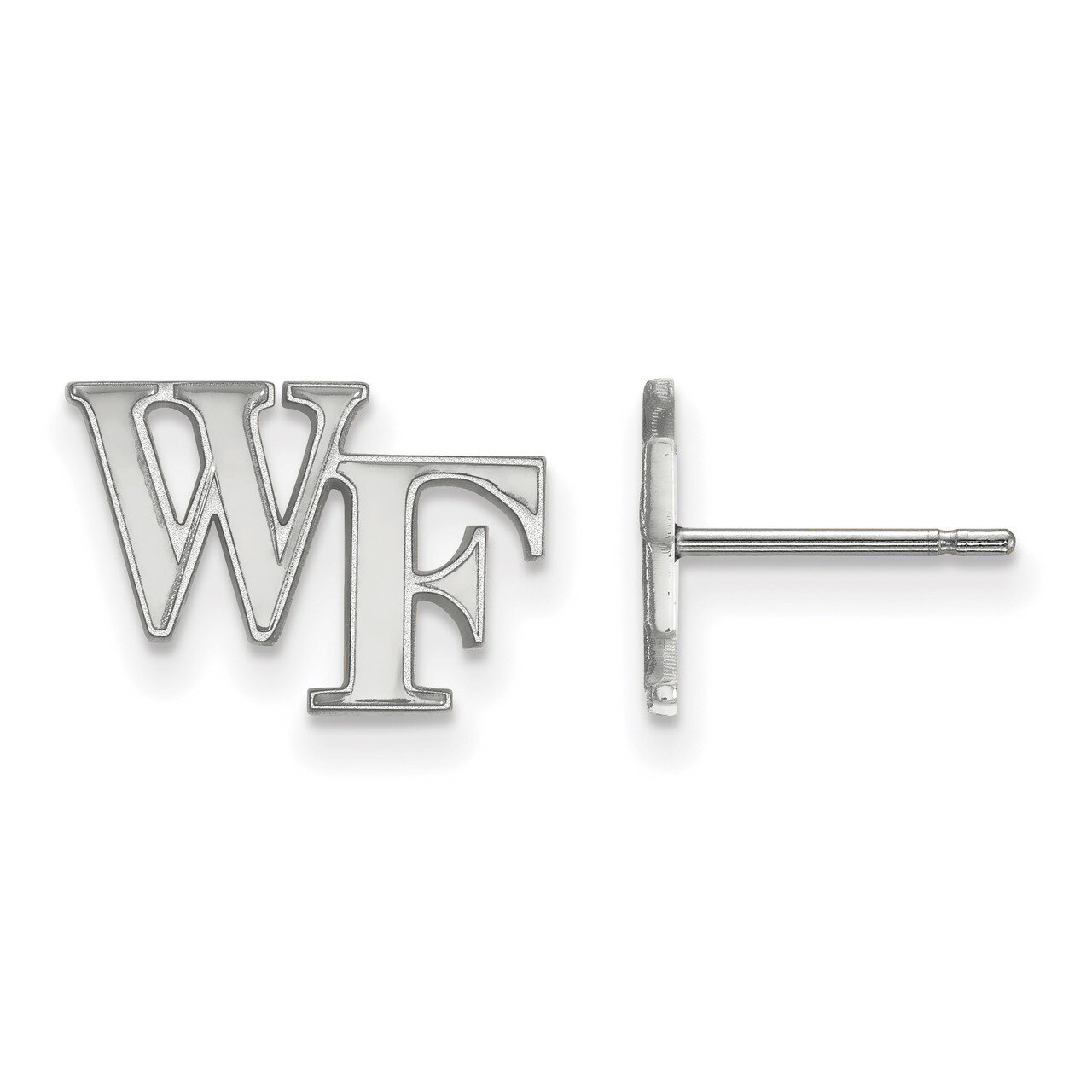 Wake Forest University x-Small Post Earringss 10k White Gold 1W061WFU