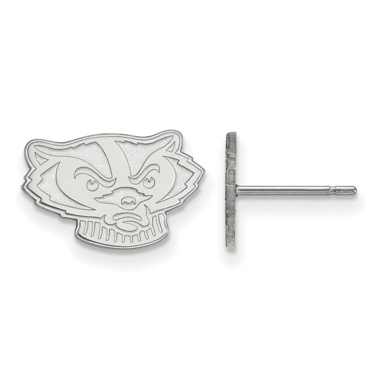 University of Wisconsin x-Small Post Earrings 10k White Gold 1W064UWI, MPN: 1W064UWI, 191101097027