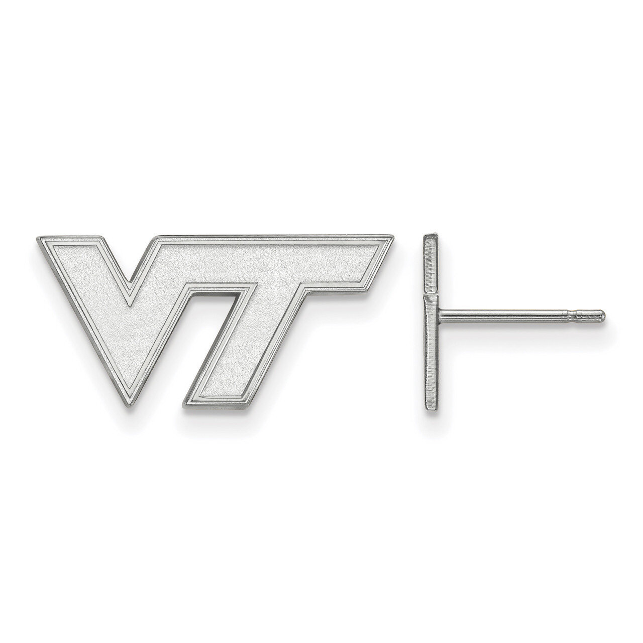 Virginia Tech x-Small Post Earrings 10k White Gold 1W069VTE