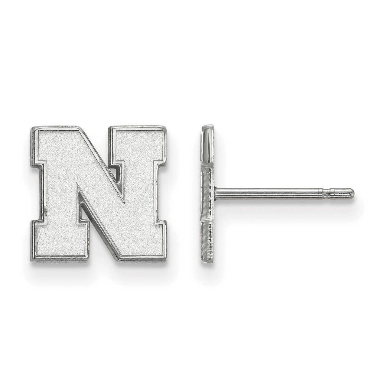 University of Nebraska x-Small Earrings Post 10k White Gold 1W070UNE