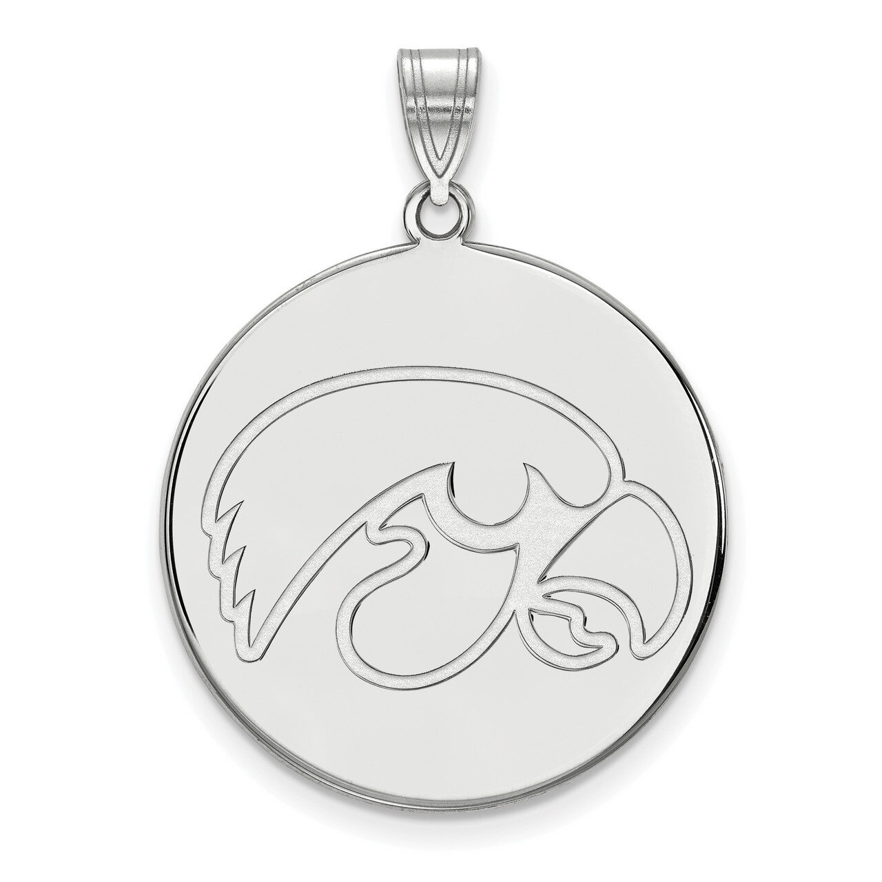 University of Iowa x-Large Disc Pendant 10k White Gold 1W083UIA, MPN: 1W083UIA, 886774793719