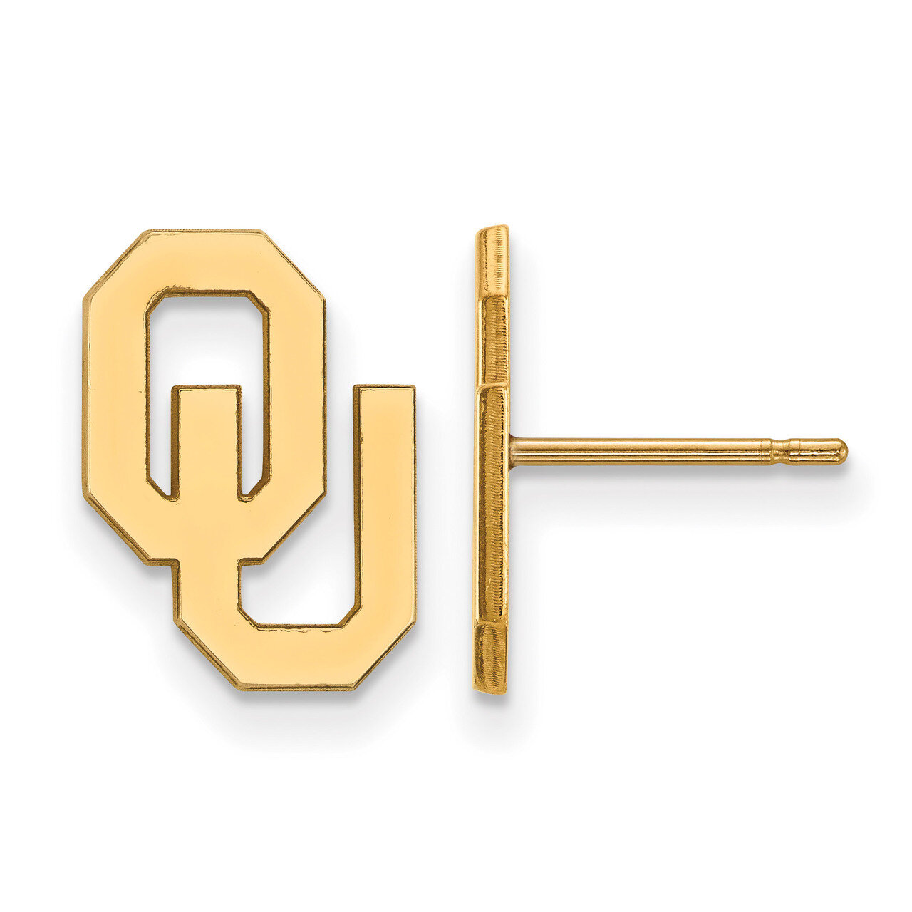 University of Oklahoma Small Post Earrings 10k Yellow Gold 1Y009UOK