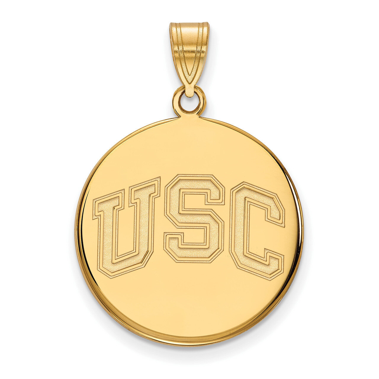 University of Southern California Large Disc Pendant 10k Yellow Gold 1Y050USC