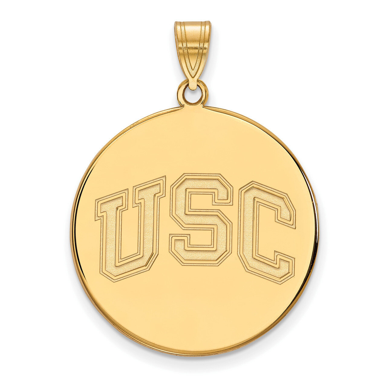 University of Southern California XLarge Disc Pendant 10k Yellow Gold 1Y052USC
