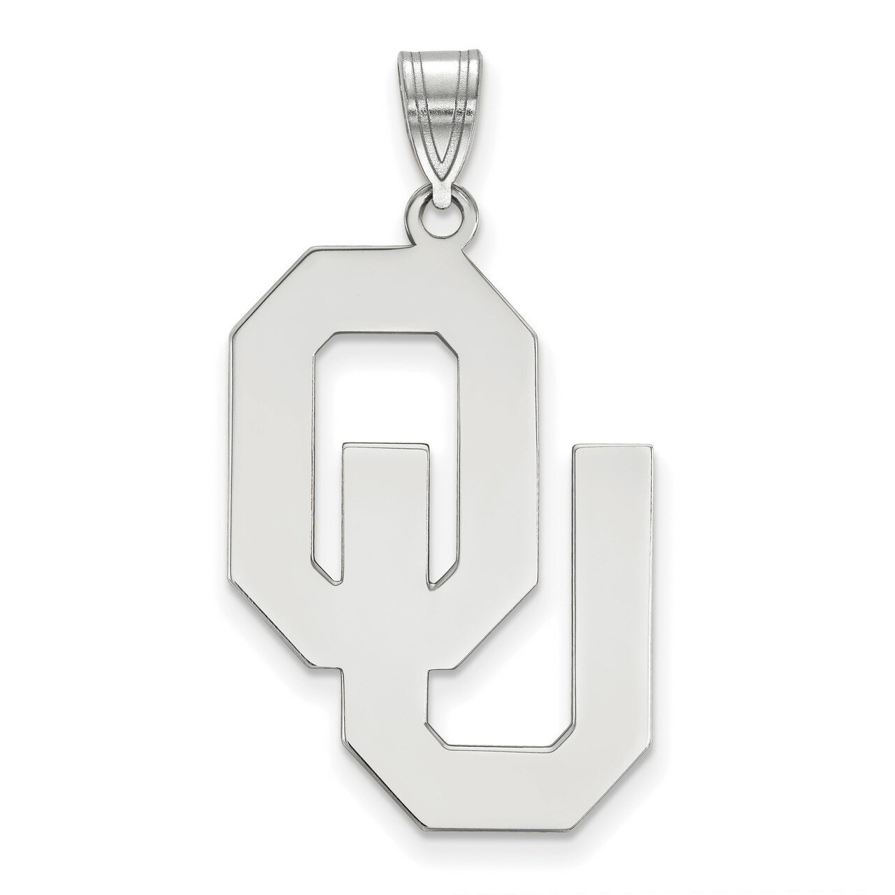University of Oklahoma x-Large Pendant 14k White Gold 4W005UOK