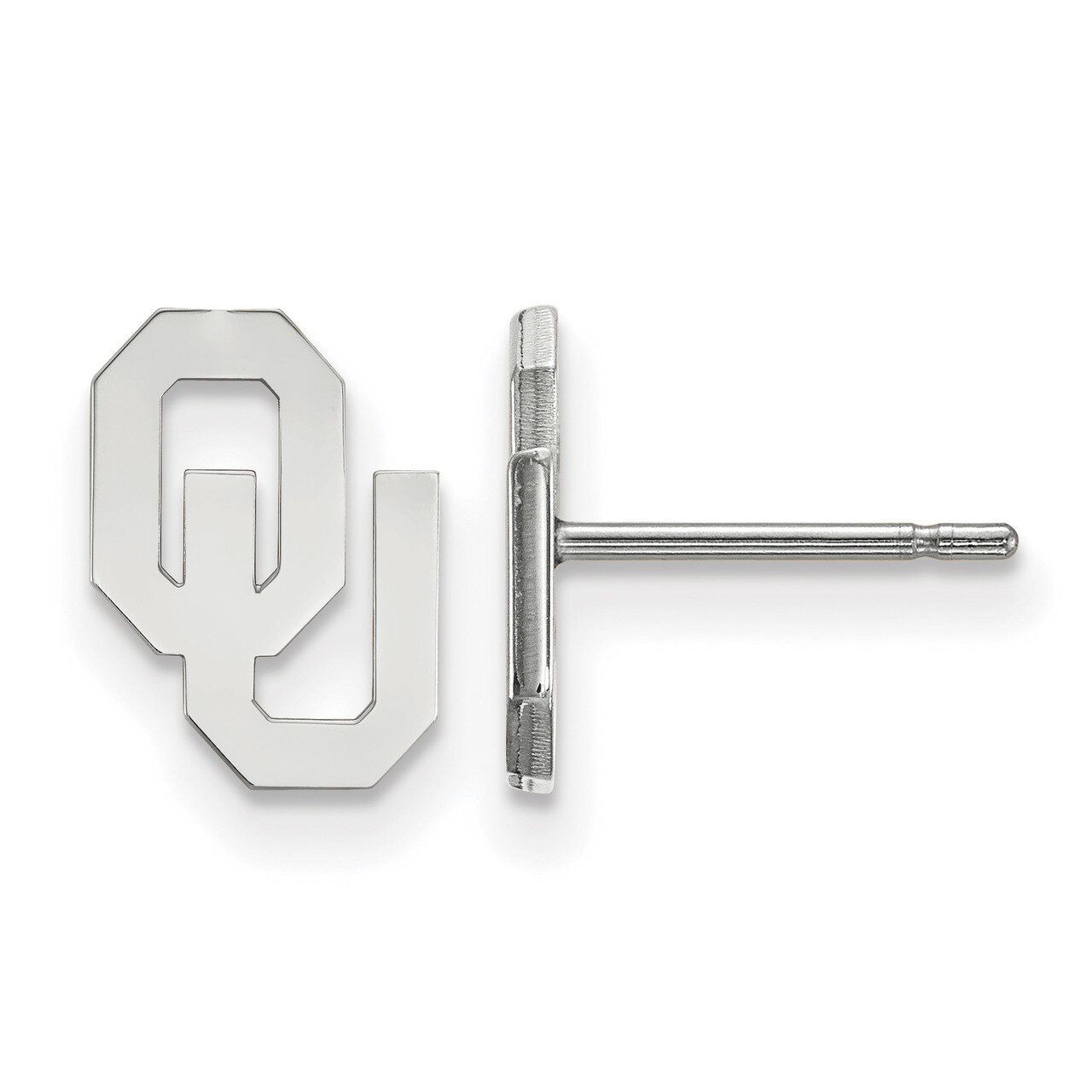 University of Oklahoma x-Small Post Earrings 14k White Gold 4W008UOK, MPN: 4W008UOK, 886774835945
