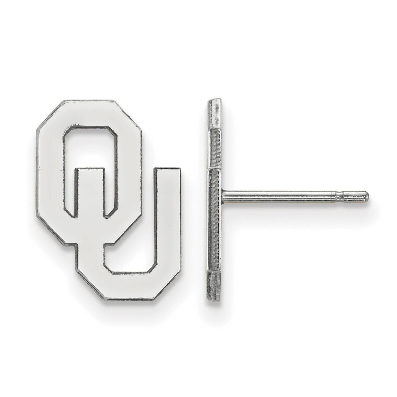 University of Oklahoma Small Post Earrings 14k White Gold 4W009UOK, MPN: 4W009UOK, 886774837338