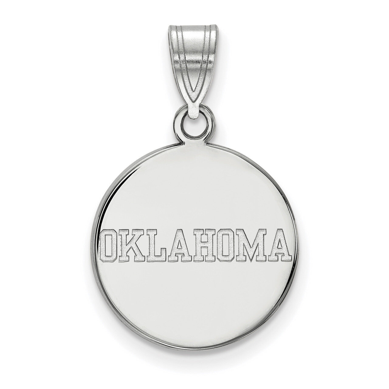 University of Oklahoma Medium Disc Pendant 14k White Gold 4W053UOK, MPN: 4W053UOK, 886774851242