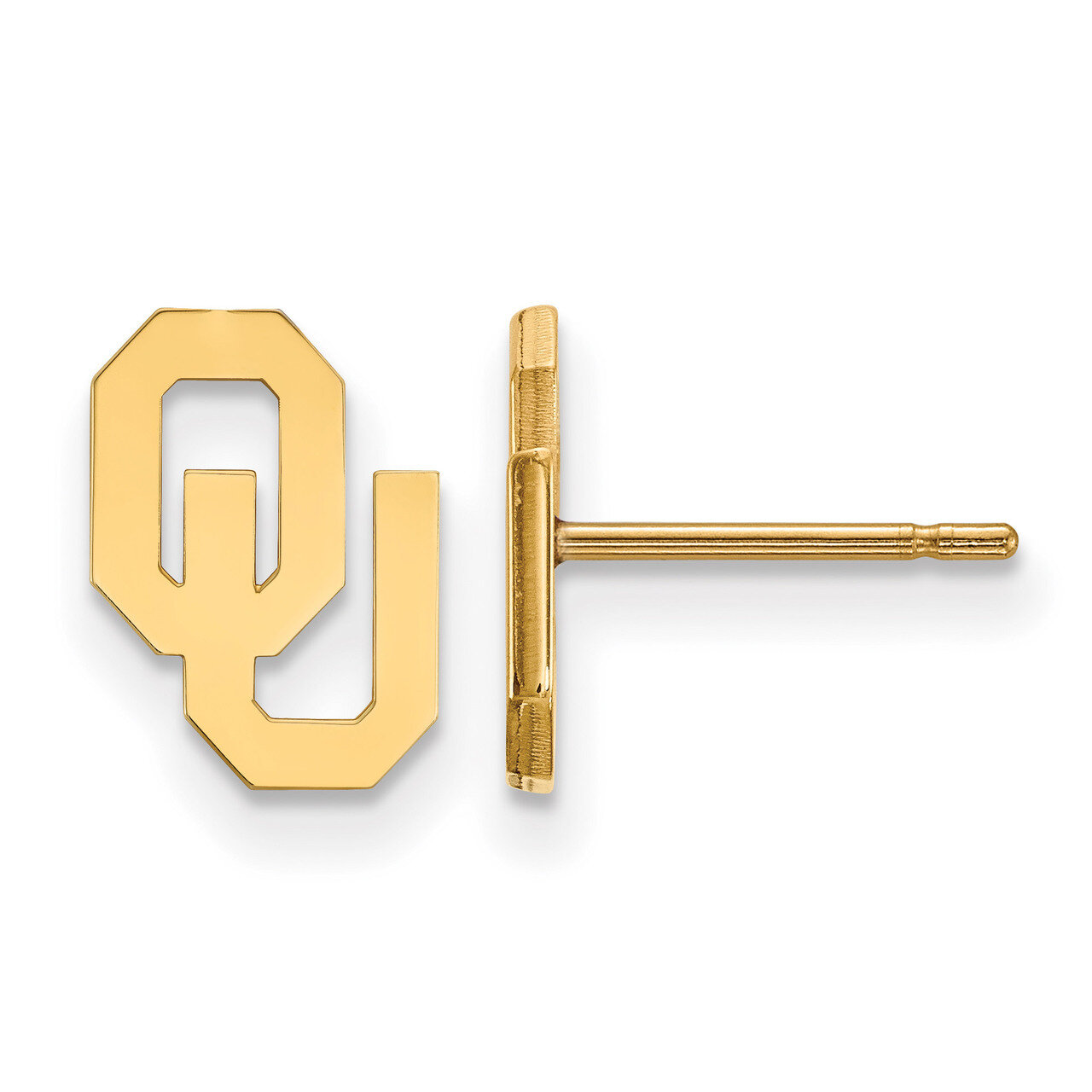 University of Oklahoma x-Small Post Earrings 14k Yellow Gold 4Y008UOK, MPN: 4Y008UOK, 886774868042