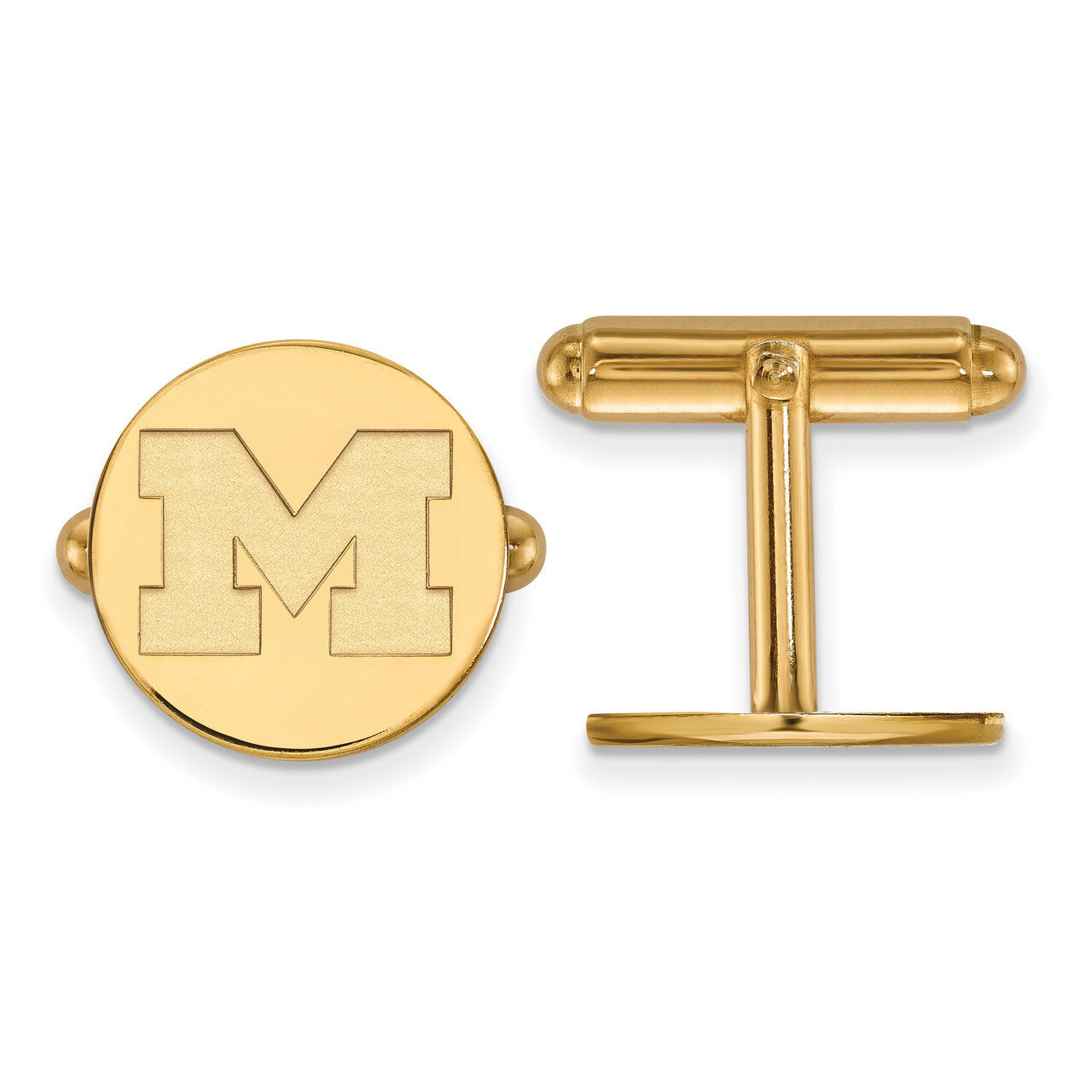 Michigan University of Cufflinks 14k Yellow Gold 4Y011UM, MPN: 4Y011UM, 886774871417