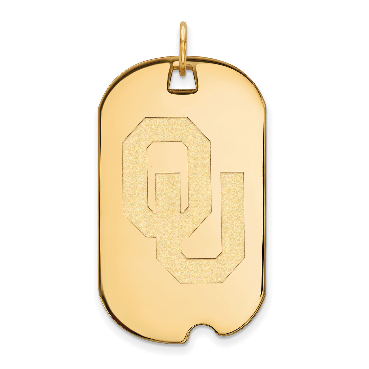 University of Oklahoma Large Dog Tag 14k Yellow Gold 4Y029UOK, MPN: 4Y029UOK, 886774879024