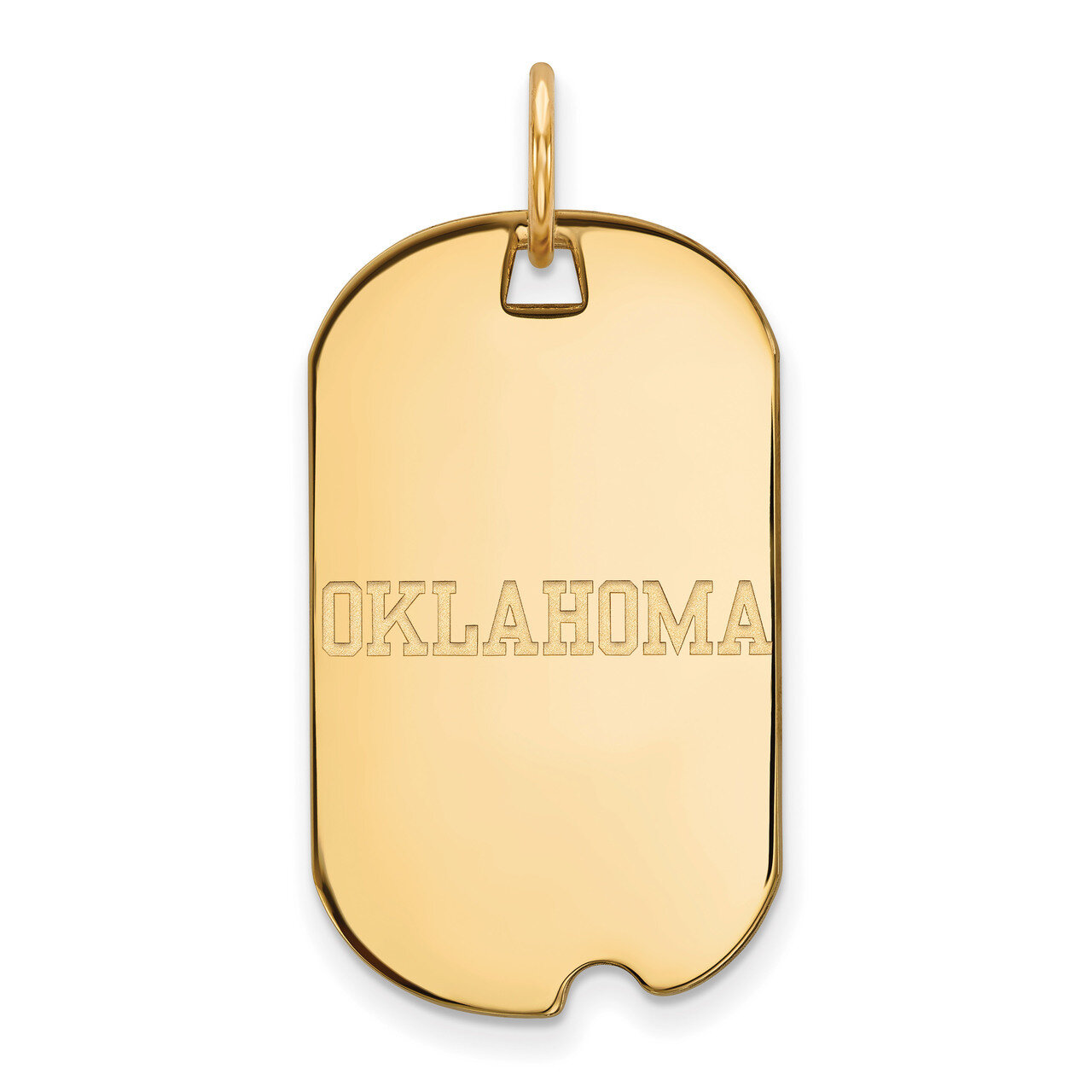 University of Oklahoma Small Dog Tag 14k Yellow Gold 4Y048UOK, MPN: 4Y048UOK, 886774883472