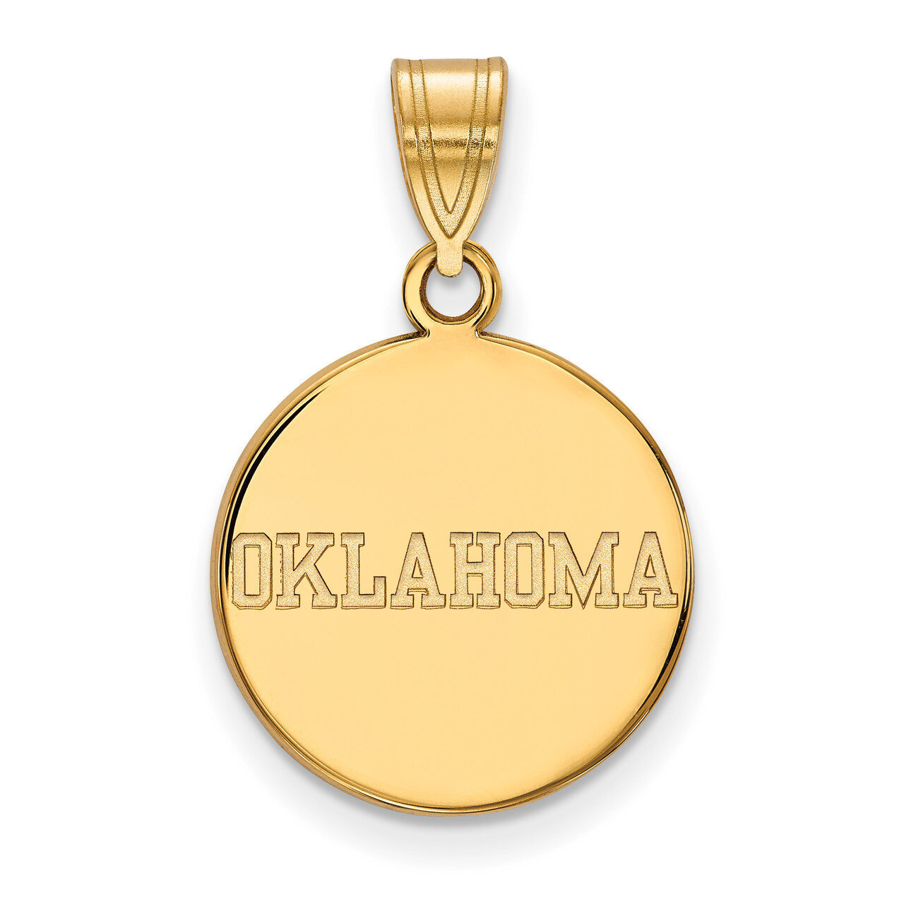 University of Oklahoma Medium Disc Pendant 14k Yellow Gold 4Y053UOK, MPN: 4Y053UOK, 886774884707