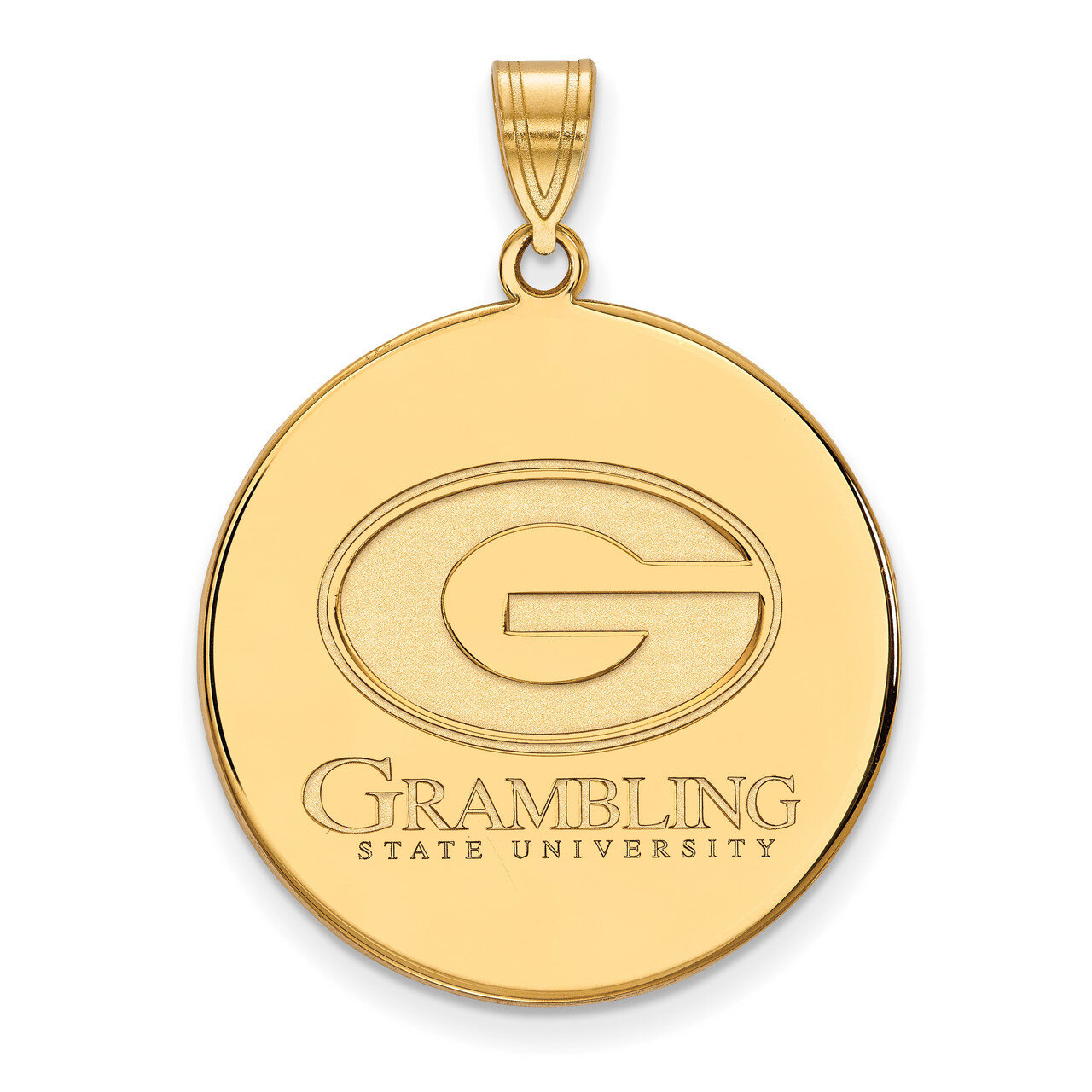 Grambling State University x-Large Disc Pendant Gold-plated Sterling Silver GP002GRA