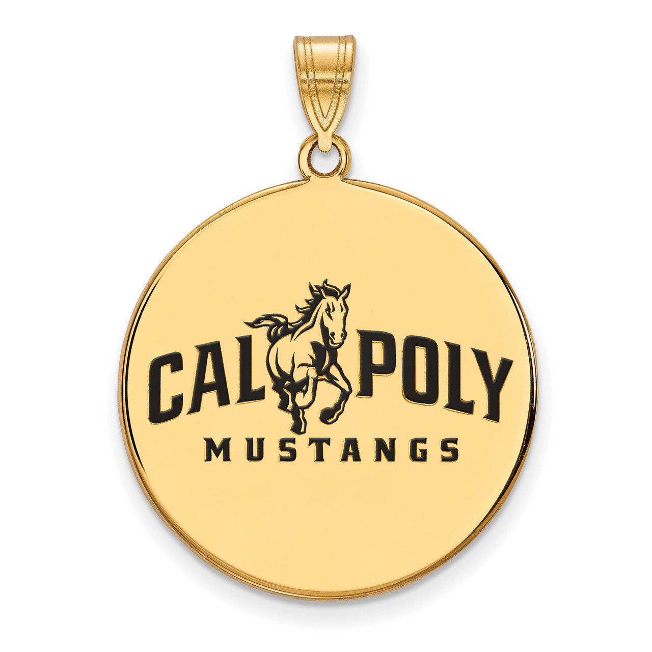 California Polytechnic State U x-Large Enl Disc Pendant Gold-plated Sterling Silver GP003CPY