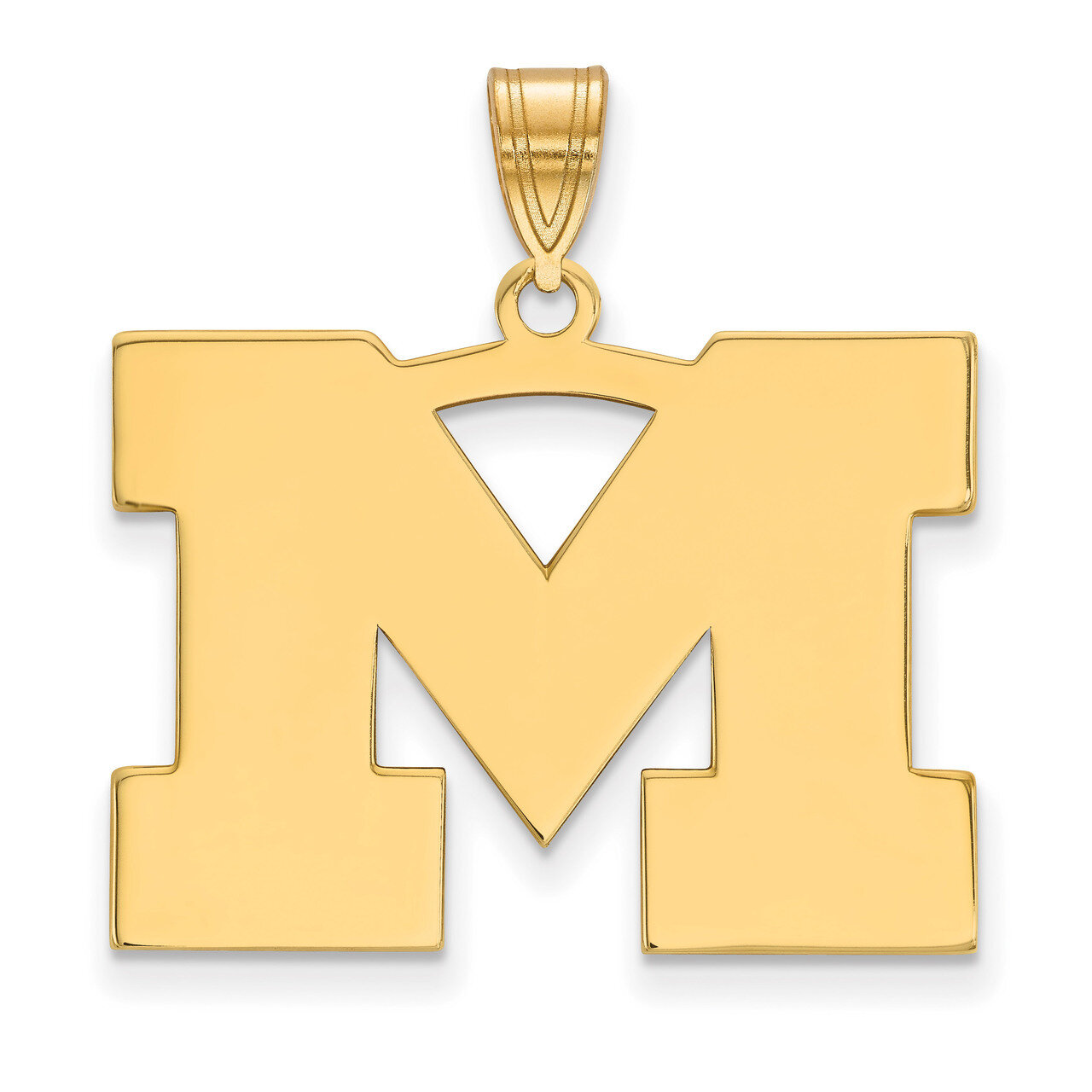 Michigan University of Large Pendant Gold-plated Sterling Silver GP004UM, MPN: GP004UM, 886774899374