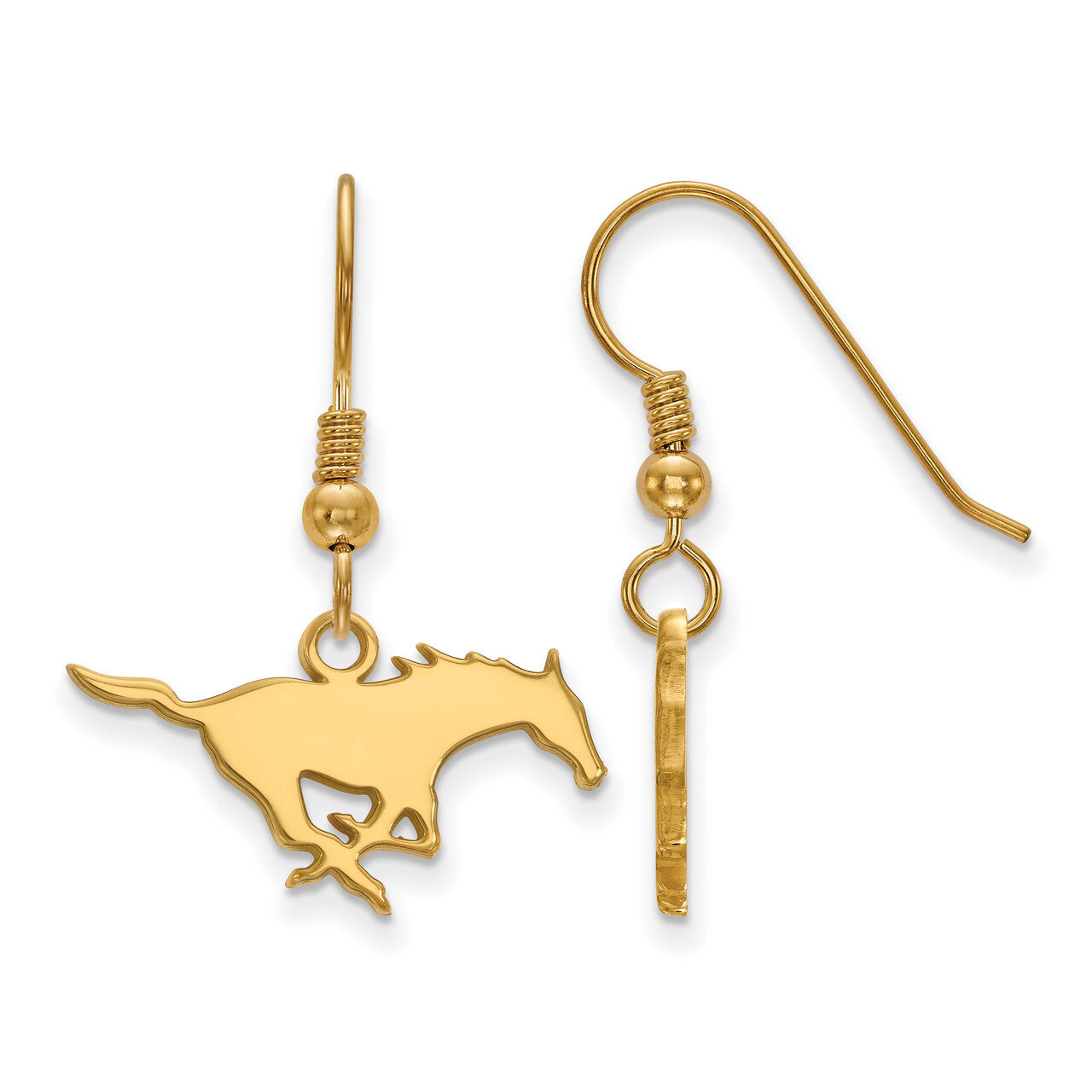 Southern Methodist U Small Dangle Earrings Gold-plated Sterling Silver GP006SMU, MPN: GP006SMU, 886…