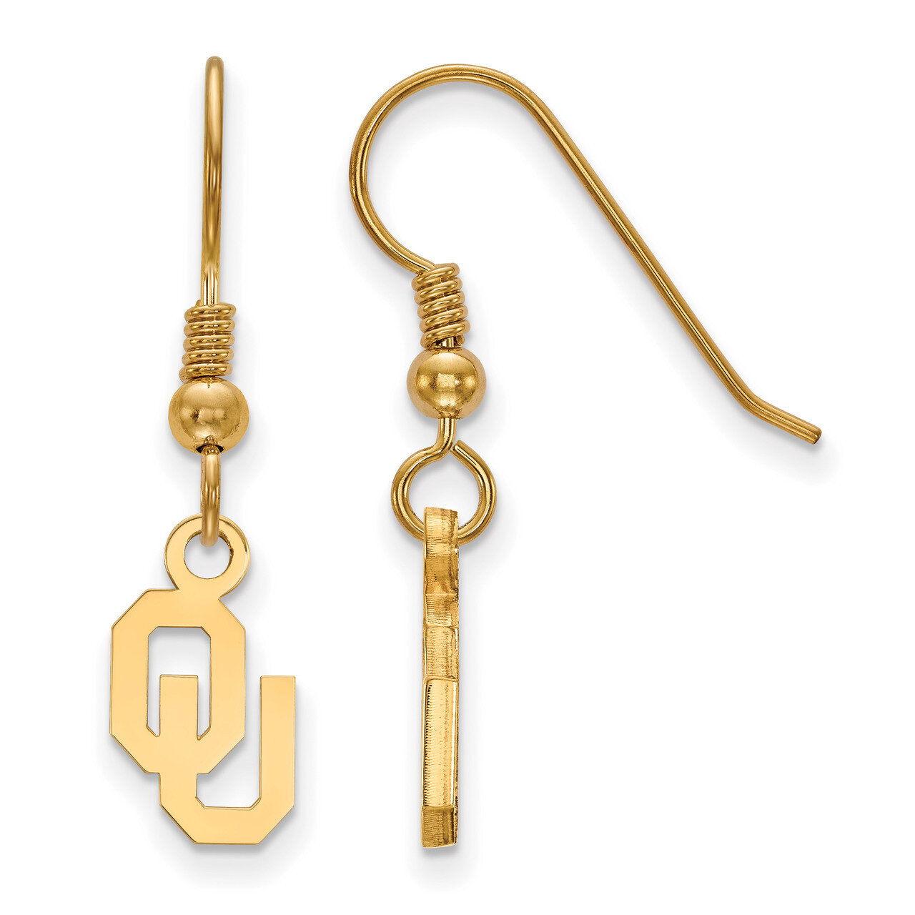 University of Oklahoma x-Small Dangle Earrings Gold-plated Sterling Silver GP006UOK, MPN: GP006UOK,…