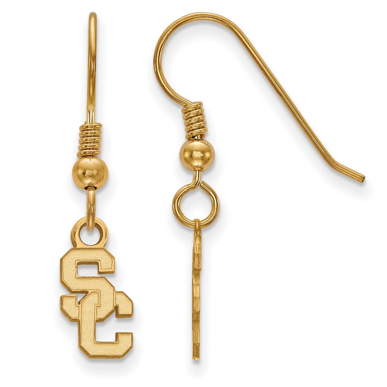 University of Southern California x-Small Dangle Earring Wire Gold-plated Sterling Silver GP006USC,…