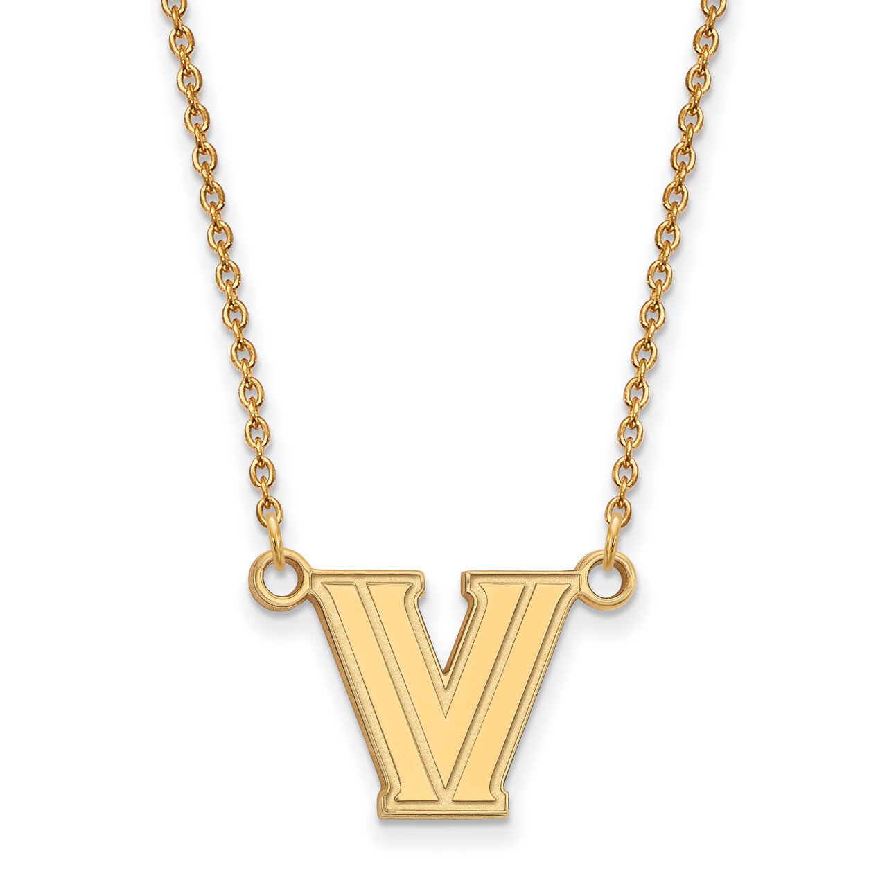 Villanova University Small Pendant with Necklace Gold-plated Sterling Silver GP008VIL-18, MPN: GP00…