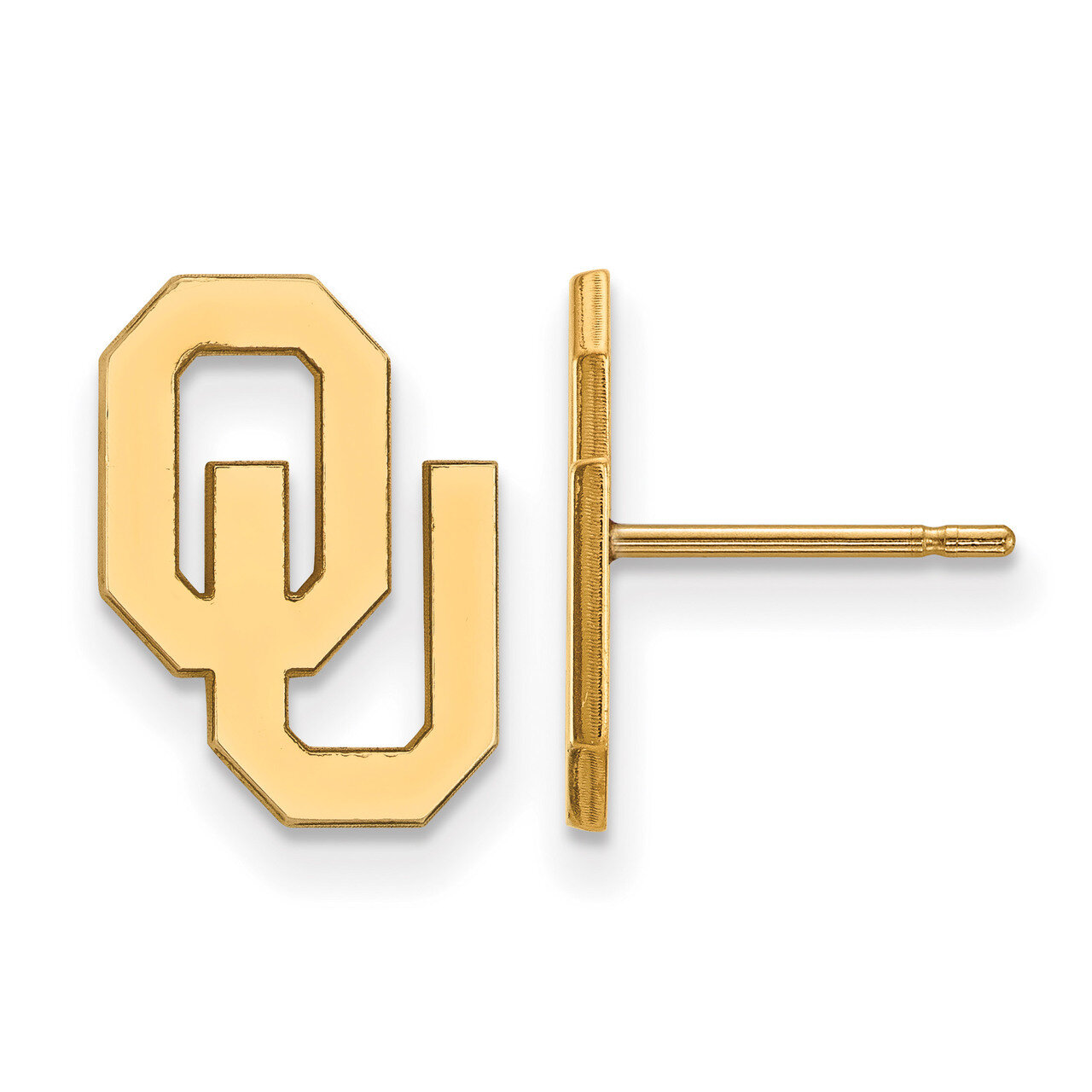 University of Oklahoma Small Post Earrings Gold-plated Sterling Silver GP009UOK, MPN: GP009UOK, 886…