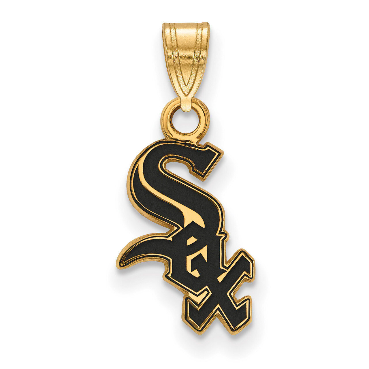 MLB Chicago White Sox Sm Enl Pendant Gold-plated Sterling Silver GP011WHI, MPN: GP011WHI, 886774913…
