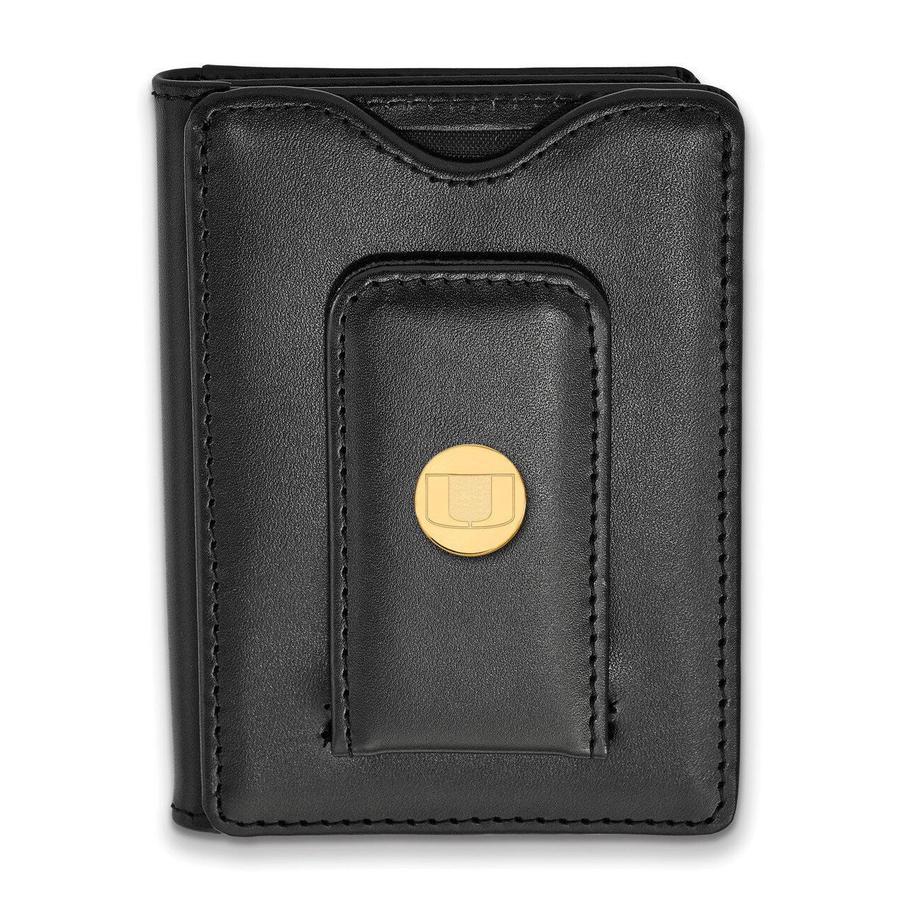University of Miami Black Leather Wallet Gold-plated Sterling Silver GP013UMF-W1, MPN: GP013UMF-W1,…