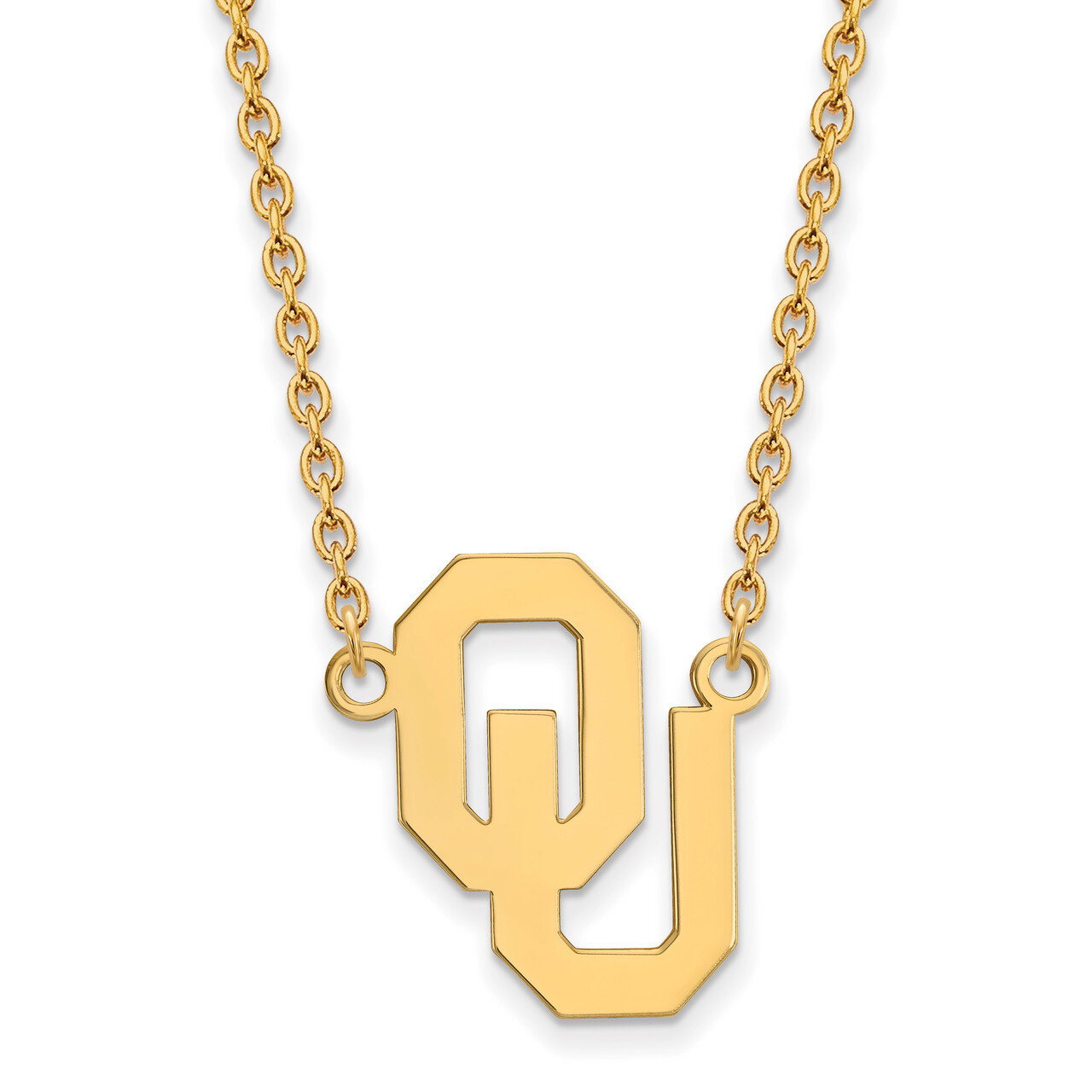 Oklahoma Large Pendant with Necklace Gold-plated Sterling Silver GP016UOK-18, MPN: GP016UOK-18, 886…