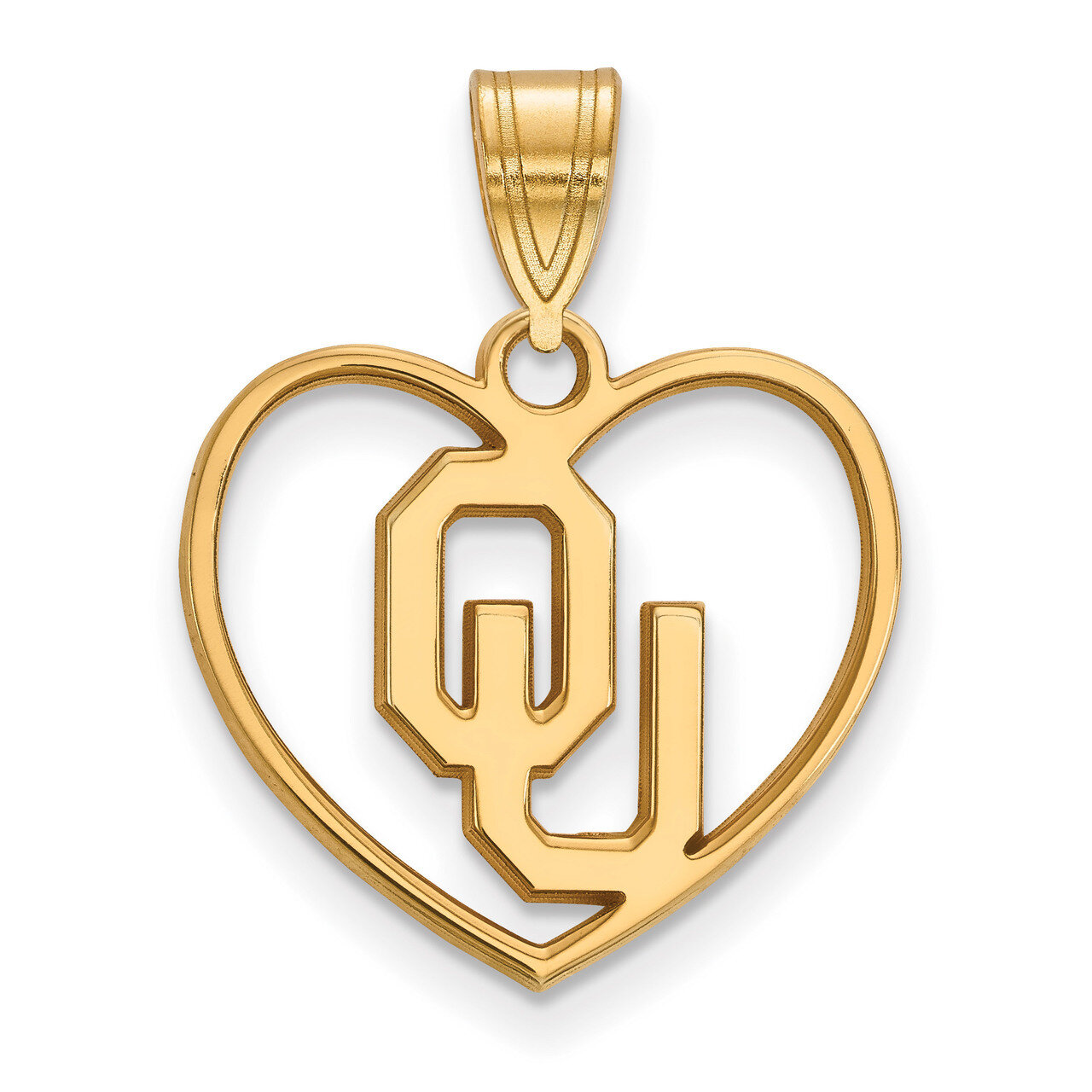 University of Oklahoma Pendant in Heart Gold-plated Sterling Silver GP018UOK, MPN: GP018UOK, 886774…